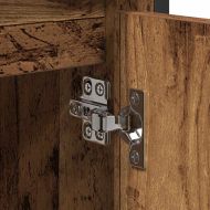 Шкаф за мивка в баня със съхранение Старо дърво 60 x 35 x 60 см