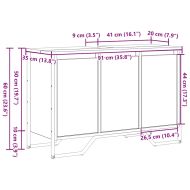 Шкаф за мивка Друг Черния дъб 91 x 35 x 60 см Инженерно дърво