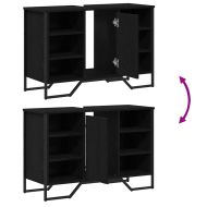 Шкаф за мивка в баня Черния дъб 91 x 35 x 60 см Инженерно дърво