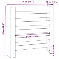 Калъф за радиатор Черния дъб 78 x 20 x 82 cm Инженерно дърво