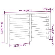 Калъф за радиатор Черния дъб 149 x 20 x 82 cm Инженерно дърво