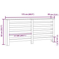 Калъф за радиатор Черния дъб 175 x 20 x 82 cm Инженерно дърво