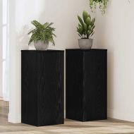 Стойка за растения 2 pcs Черния дъб 30 x 30 x 70 см