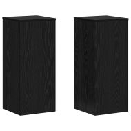 Стойка за растения 2 pcs Черния дъб 30 x 30 x 70 см