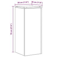 Стойка за растения 2 pcs Черния дъб 30 x 30 x 70 см