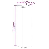 Стойка за растения 2 pcs Черния дъб 17 x 17 x 60 cm