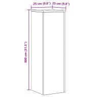 Стойка за растения 2 pcs Черния дъб 25 x 25 x 80 cm