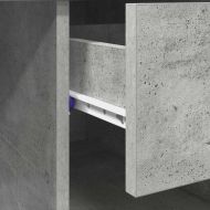 Бюро с чекмедже Циментено сиво 90 x 49 x 75 см Инженерно дърво