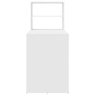 Бюро с рафт Бяло 113 x 54 x 120 см Инженерно дърво