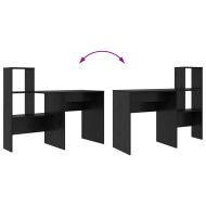 Бюро с рафт Черния дъб 131,5 x 50 x 106,5 см Инженерно дърво