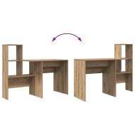 Бюро с рафт Дъб 131,5 x 50 x 106,5 см Инженерно дърво