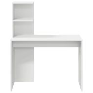 Бюро с рафт Бяло 102 x 50 x 124 см Инженерно дърво