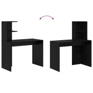 Бюро с рафт Черния дъб 102 x 50 x 124 см Инженерно дърво