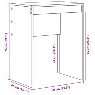 Бюро Циментено сиво 60 x 40 x 76 см