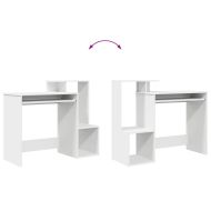 Бюро с чекмедже с рафт Бяло 106 x 41 x 88.5 см Инженерно дърво