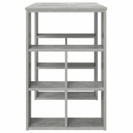 Бюро с рафт Циментено сиво 90 x 50 x 75 см Инженерно дърво