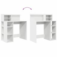 Бюро с рафт Бяло 90 x 48 x 101,5 см Инженерно дърво