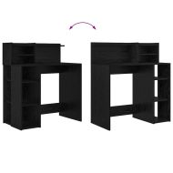 Бюро с рафт Черния дъб 90 x 48 x 101,5 см Инженерно дърво