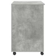 Бюро на колела Циментено сиво 91 x 50 x 77 см Инженерно дърво