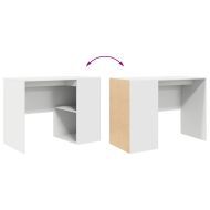 Бюро с рафт Бяло 102 x 50 x 75 см Инженерно дърво