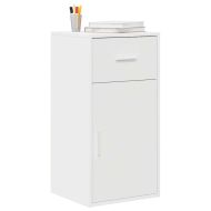 Шкаф с чекмедже Бяло 38 x 34.5 x 75 см Инженерно дърво