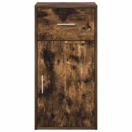 Шкаф с чекмедже Опушен дъб 38 x 34.5 x 75 см Инженерно дърво