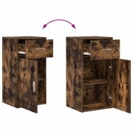 Шкаф с чекмедже Опушен дъб 38 x 34.5 x 75 см Инженерно дърво
