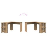 Ъглово бюро с рафт Дъб 140 x 113,5 x 75 см Инженерно дърво