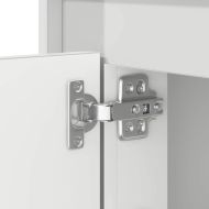 Нощен шкаф с Бяло 44 x 34.5 x 45 см Инженерно дърво