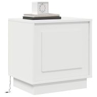 Нощен шкаф с 2 pcs Бяло 44 x 34.5 x 45 см Инженерно дърво