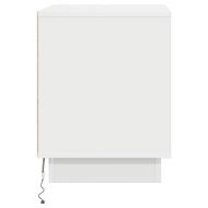 Нощен шкаф с 2 pcs Бяло 44 x 34.5 x 45 см Инженерно дърво