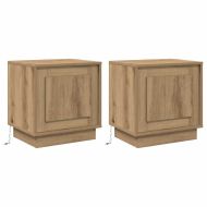 Нощен шкаф 2 pcs дъб артизан 44 x 34.5 x 45 см Инженерно дърво