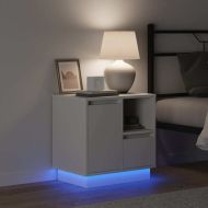 Нощен шкаф 2 pcs Бяло 50 x 34,5 x 50 см. Инженерно дърво