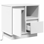 Нощен шкаф 2 pcs Бяло 50 x 34,5 x 50 см. Инженерно дърво