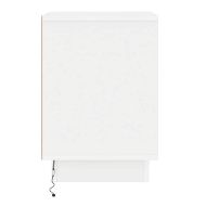 Нощен шкаф Бяло 39 x 34,5 x 50 см Инженерно дърво