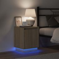 Нощен шкаф 2 pcs Сонома дъб 39 x 34,5 x 50 см Инженерно дърво