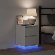 Нощен шкаф 2 pcs Бяло 39 x 34,5 x 50 см Инженерно дърво