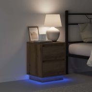 Нощен шкаф 2 pcs Дъб 39 x 34,5 x 50 см Инженерно дърво