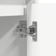 Съхранение с LED Бяло 71 x 34.5 x 75 см Инженерно дърво