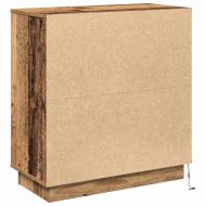 Съхранение с LED Старо дърво 71 x 34.5 x 75 см Инженерно дърво