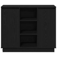 LED конзолна маса Черния дъб 90 х 32 х 75 см Инженерно дърво