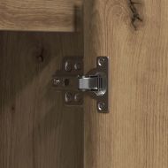 LED конзолна маса с рафт Дъб 90 х 32 х 75 см Инженерно дърво