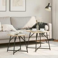 Комплект помощни маси 2 pcs Сономски дъб и черно