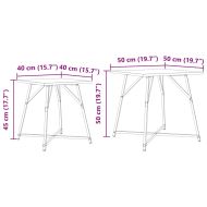 Комплект помощни маси 2 pcs Сив Сономски дъб и черно