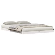 Леглово дъно Бяло 213.5 x 104 x 9 см Солидно борово дърво