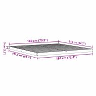 Леглово дъно Бяло 213.5 x 104 x 9 см Солидно борово дърво