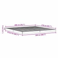 Леглово дъно Бяло 213.5 x 104 x 9 см Солидно борово дърво