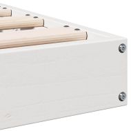 Леглово дъно Бяло 213.5 x 104 x 9 см Солидно борово дърво