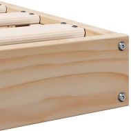 Леглово дъно Естествен 213.5 x 104 x 9 см Солидно борово дърво