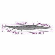 Леглово дъно Естествен 213.5 x 104 x 9 см Солидно борово дърво